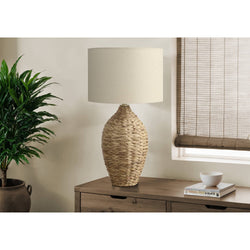 Vase Table Lamp with Beige Shade 30" - Natural