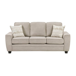 Zander Sofa with Toss Pillows - Taupe