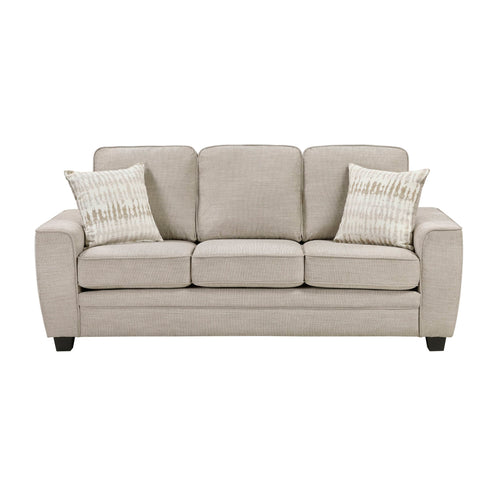 Zander Sofa with Toss Pillows - Taupe