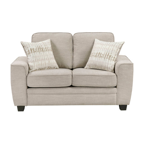 Zander Loveseat with Toss Pillows - Taupe