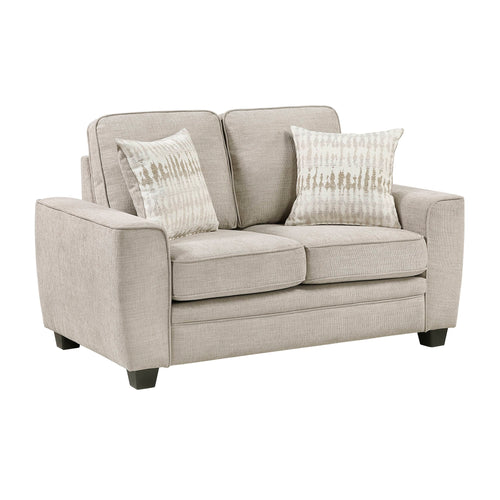 Zander Loveseat with Toss Pillows - Taupe