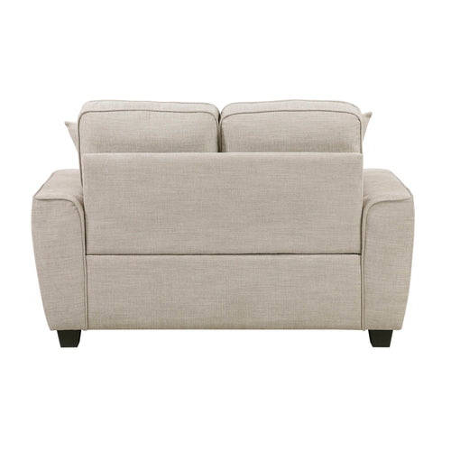 Zander Loveseat with Toss Pillows - Taupe