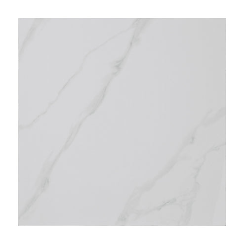 Alfeo Stone & Chrome Square Coffee Table