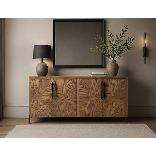 Verona Console 4 Door Cabinet - Brown