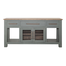 Alban Console 2 Door 3 Drawer Cabinet - Green