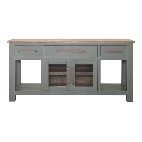 Alban Console 2 Door 3 Drawer Cabinet - Green