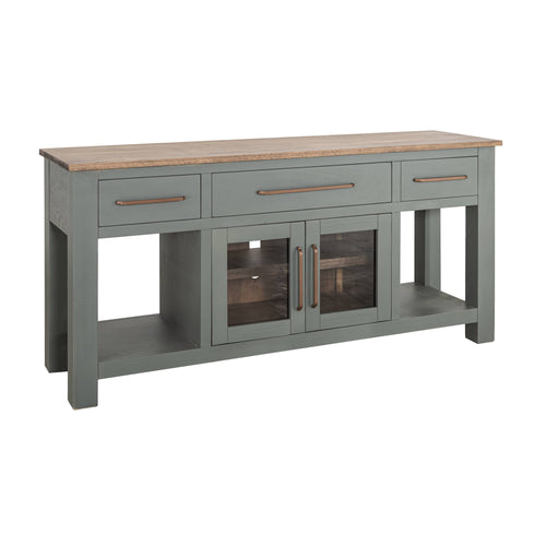 Alban Console 2 Door 3 Drawer Cabinet - Green