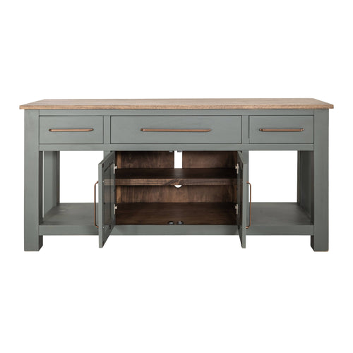 Alban Console 2 Door 3 Drawer Cabinet - Green