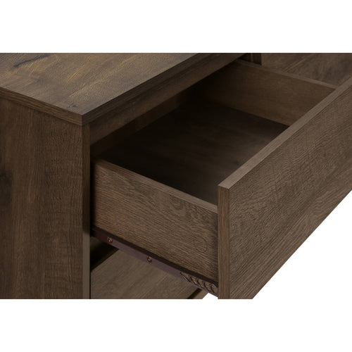TV Stand with Storage - Dark Brown Wood