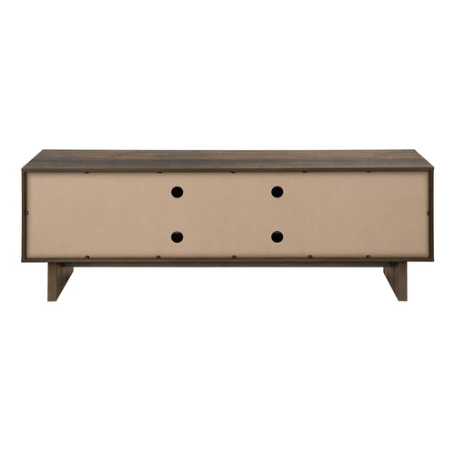 TV Stand with Storage - Dark Brown Wood