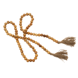 Jute & Wood Bead Garland, Natural