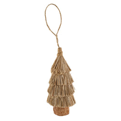 Natural Straw Tree Ornament - Large