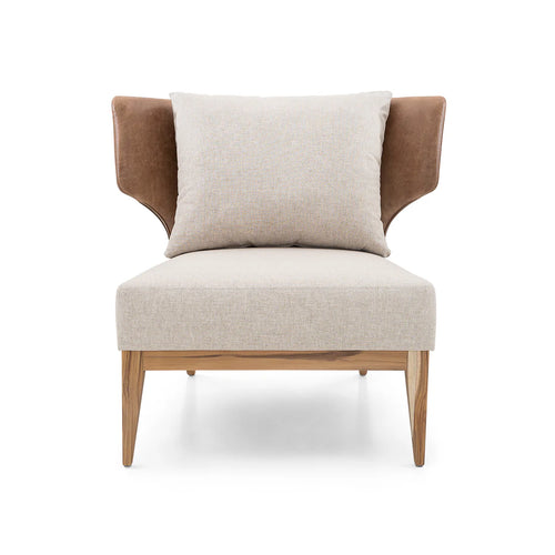 Busto Accent Chair in Caramel Leather