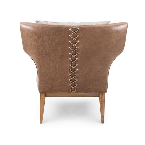 Busto Accent Chair in Caramel Leather
