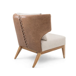 Busto Accent Chair in Caramel Leather