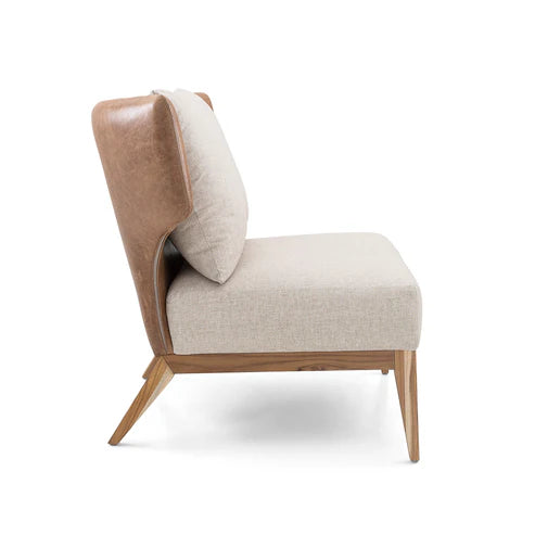Busto Accent Chair in Caramel Leather