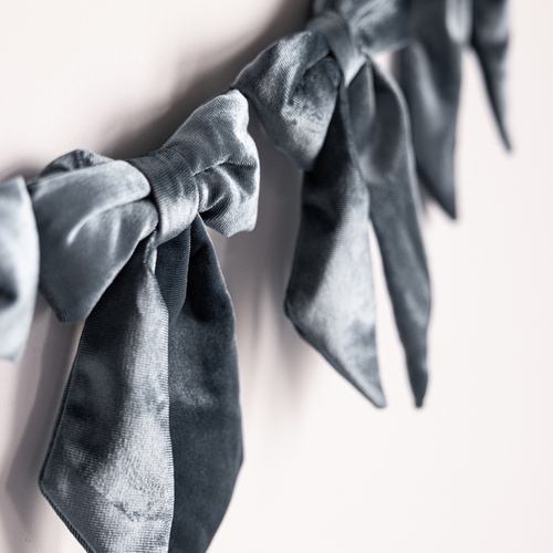 Velvet Fabric Bow Garland