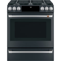 Café™ 30" Slide-In Gas Range with Convection and No-Preheat Air Fry Matte Black