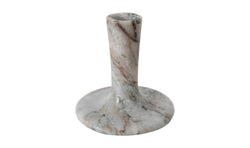 East Candle Holder Short Brown Torrent Marble