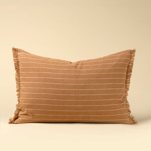 Handloom Stripe Pillow, 16" X 24"