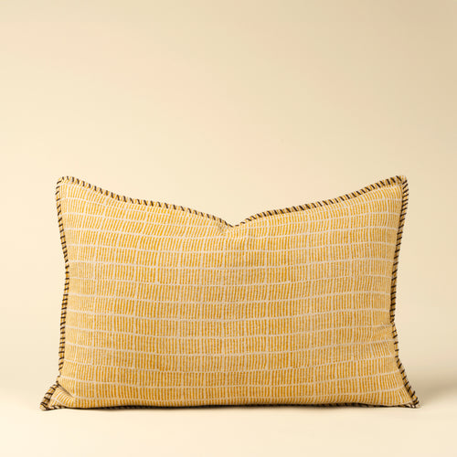 Dash & Dot Linen Pillow, 16" X 24"