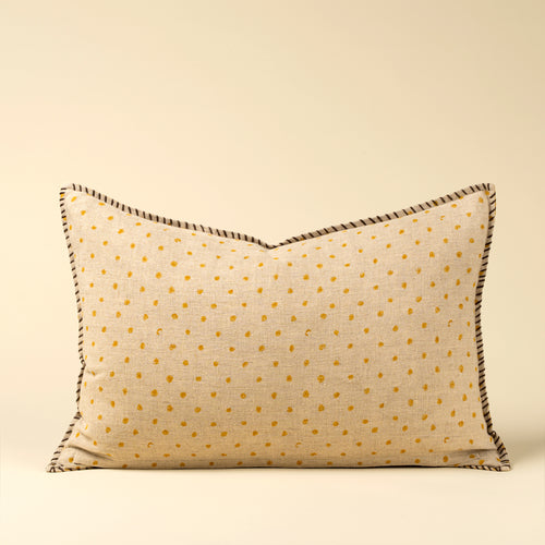 Dash & Dot Linen Pillow, 16" X 24"