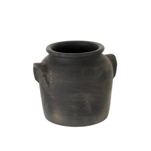 Milos Burnt Terracotta Urn L