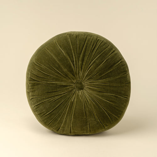 Velvet Tuft Round Cushion