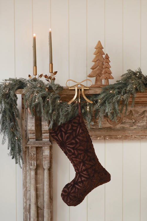 Velvet Cutwork Stocking