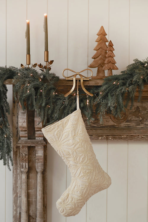 Velvet Cutwork Stocking