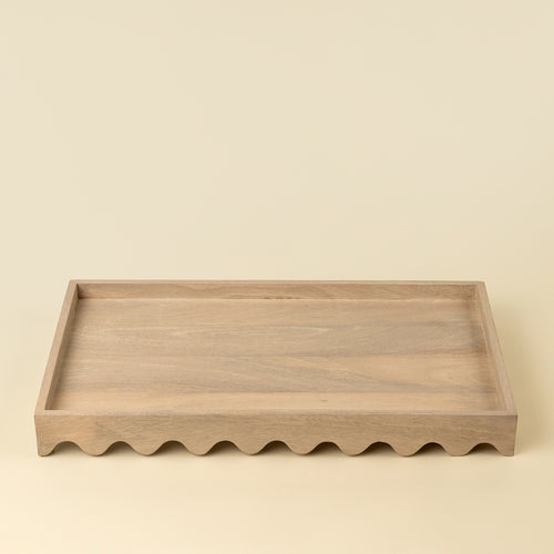 Scalloped Edge Tray, Rectangular