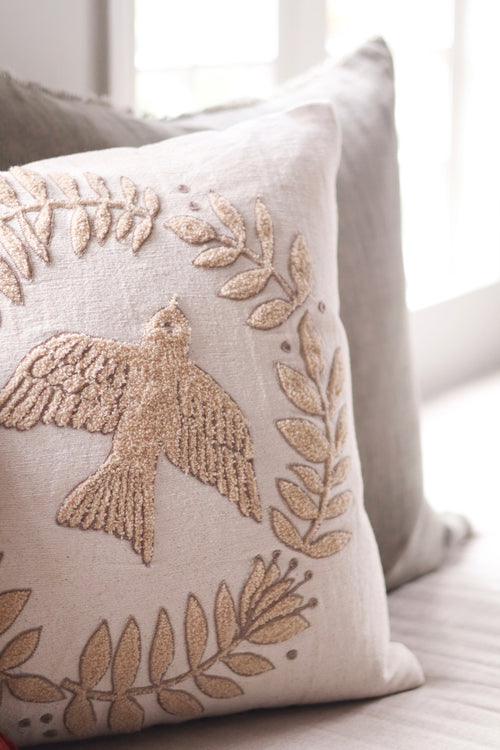Peace Dove Pillow, 20" X 20"