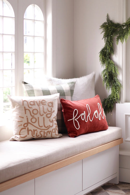 Jolly Christmas Pillow, 20" X 20"