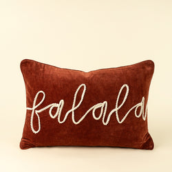 Fa La La Velvet Pillow, 16" X 24"