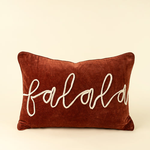 Fa La La Velvet Pillow, 16" X 24"
