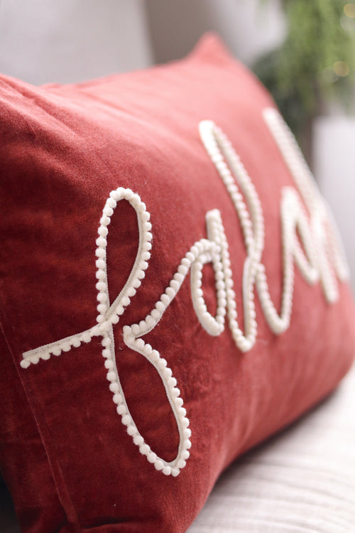 Fa La La Velvet Pillow, 16" X 24"