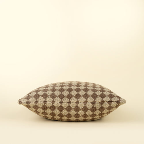 Check Weave Pillow, Brown