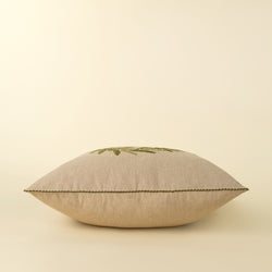 Embroidered Wreath & Tree Pillow