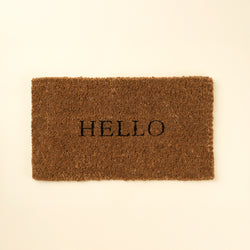 Hello & Bonjour Coir Doormat