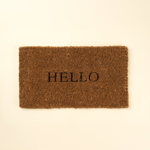 Hello & Bonjour Coir Doormat