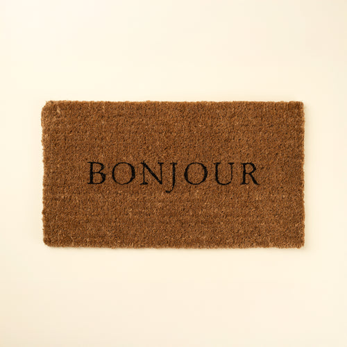 Hello & Bonjour Coir Doormat