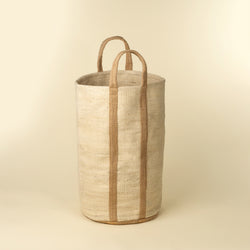 Jute Tall Laundry Tote