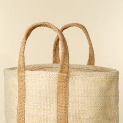 Jute Tall Laundry Tote