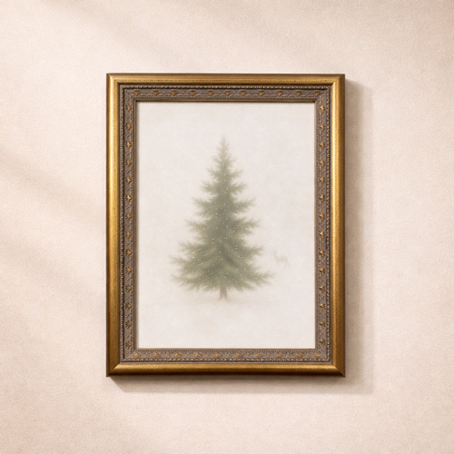 Frosty Pine Framed Art