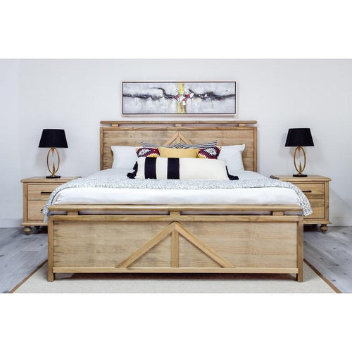 Victoria Panel Bed - Rustic