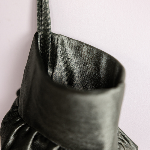 Ruffle Velvet Holiday Stocking