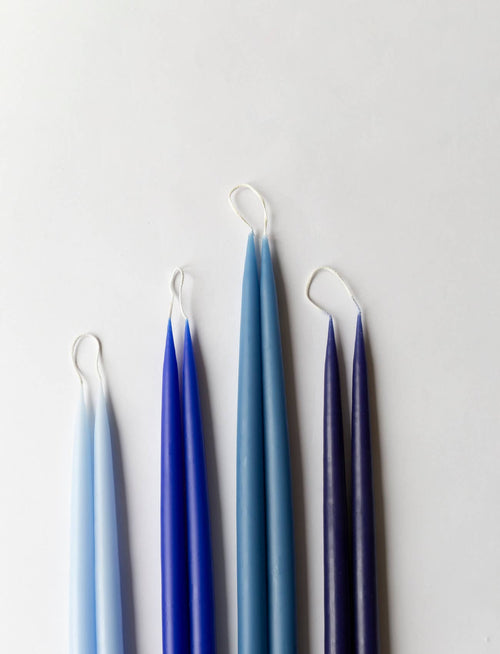 Blue Grey Danish Taper Candle | 2 Pack