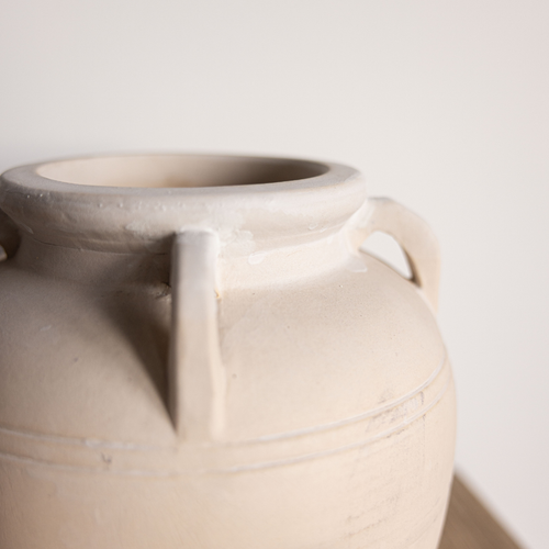 Cordoba White Matte Vase With Handles