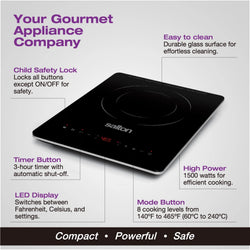 SALTON Slim Induction Cooktop - Black
