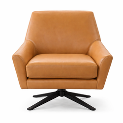 Decor-Rest Swivel Chair - All Leather - Body: City Mustard